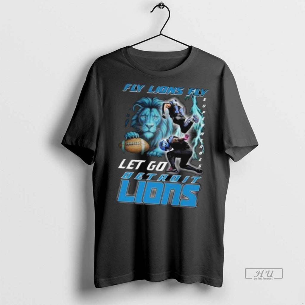 Officials Fly Lions Fly Super Heroes Let Go Detroit Lions 2025 Long Sleve