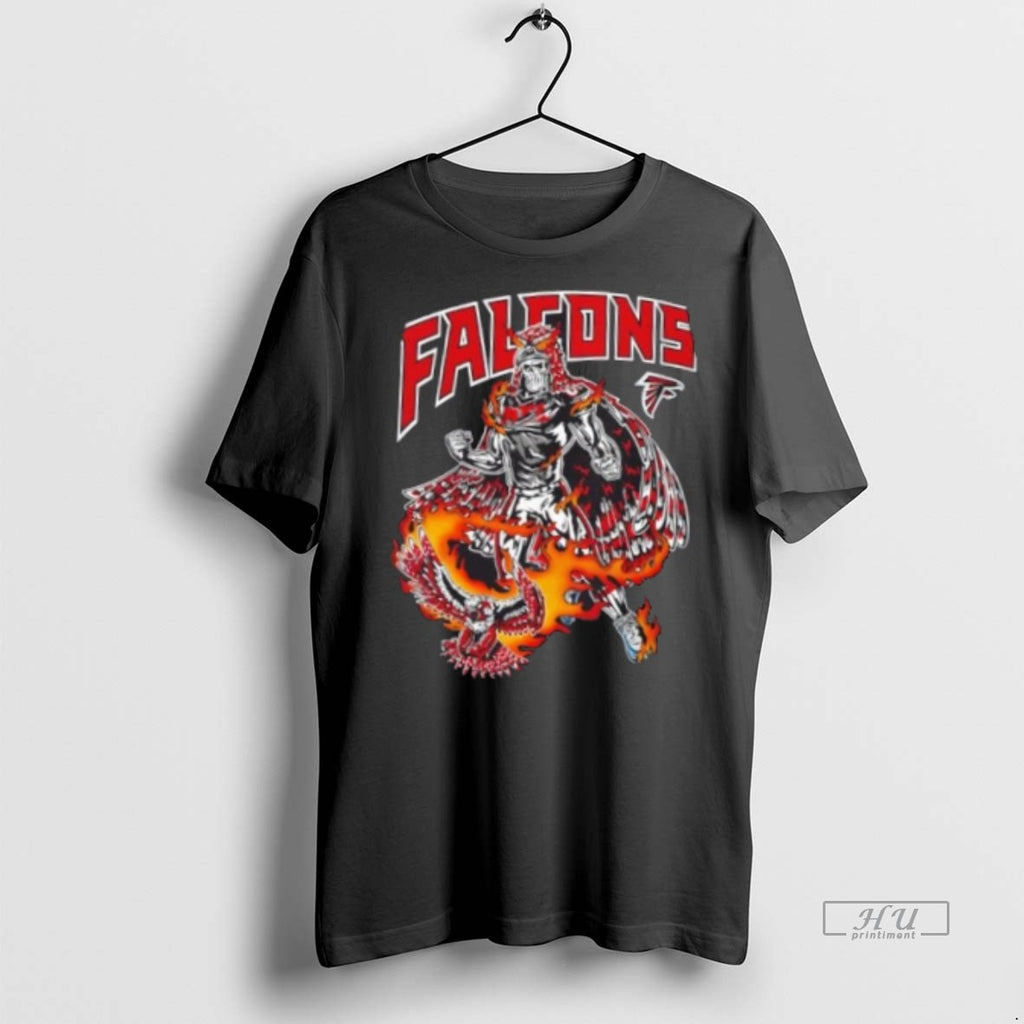 Officials Flying Atlanta Falcons Football Fire Graphic Tee Shirt Sweater
