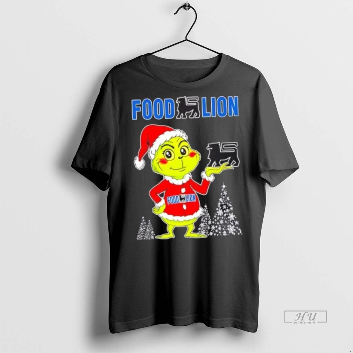 Officials Food Lion And Grinchmas Christmas Tree Premium Tee Shirt Sweater