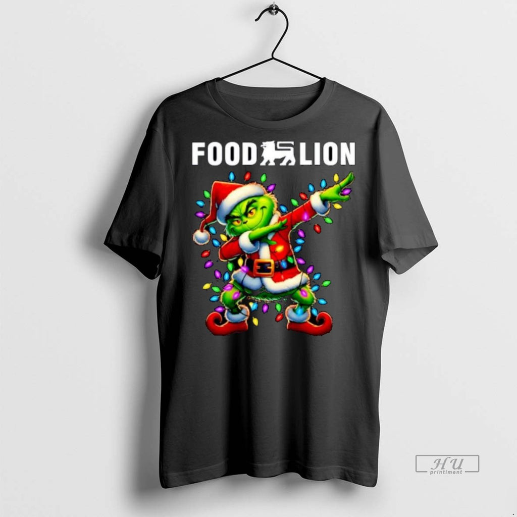 Officials Food Lion X Grinch Dabbing Merry Christmas Ornaments Premium Tee Shirt Sweater