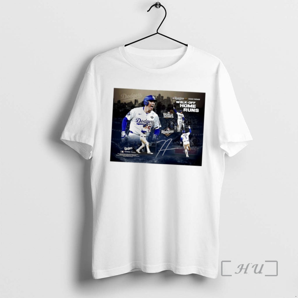 Officials Freddie Freeman Los Angeles Dodgers Autographed 2025 Postseason Moment T Shirt Sweater