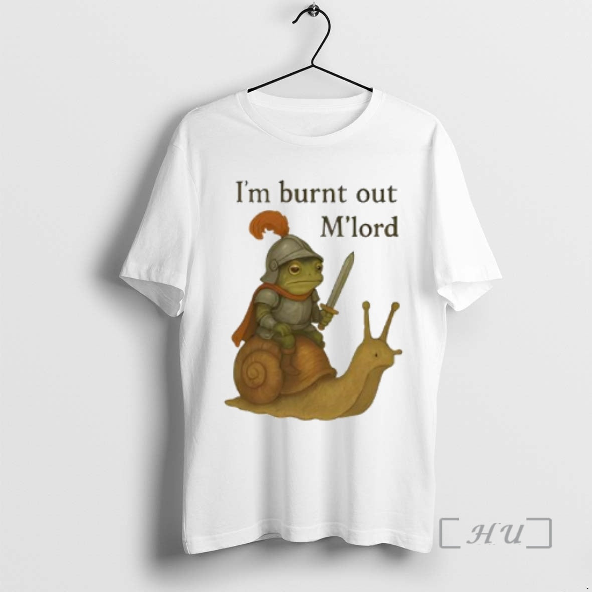 Officials Frog Knight On A Snail Im Burnt Out Mlord Premium T Shirt Sweater