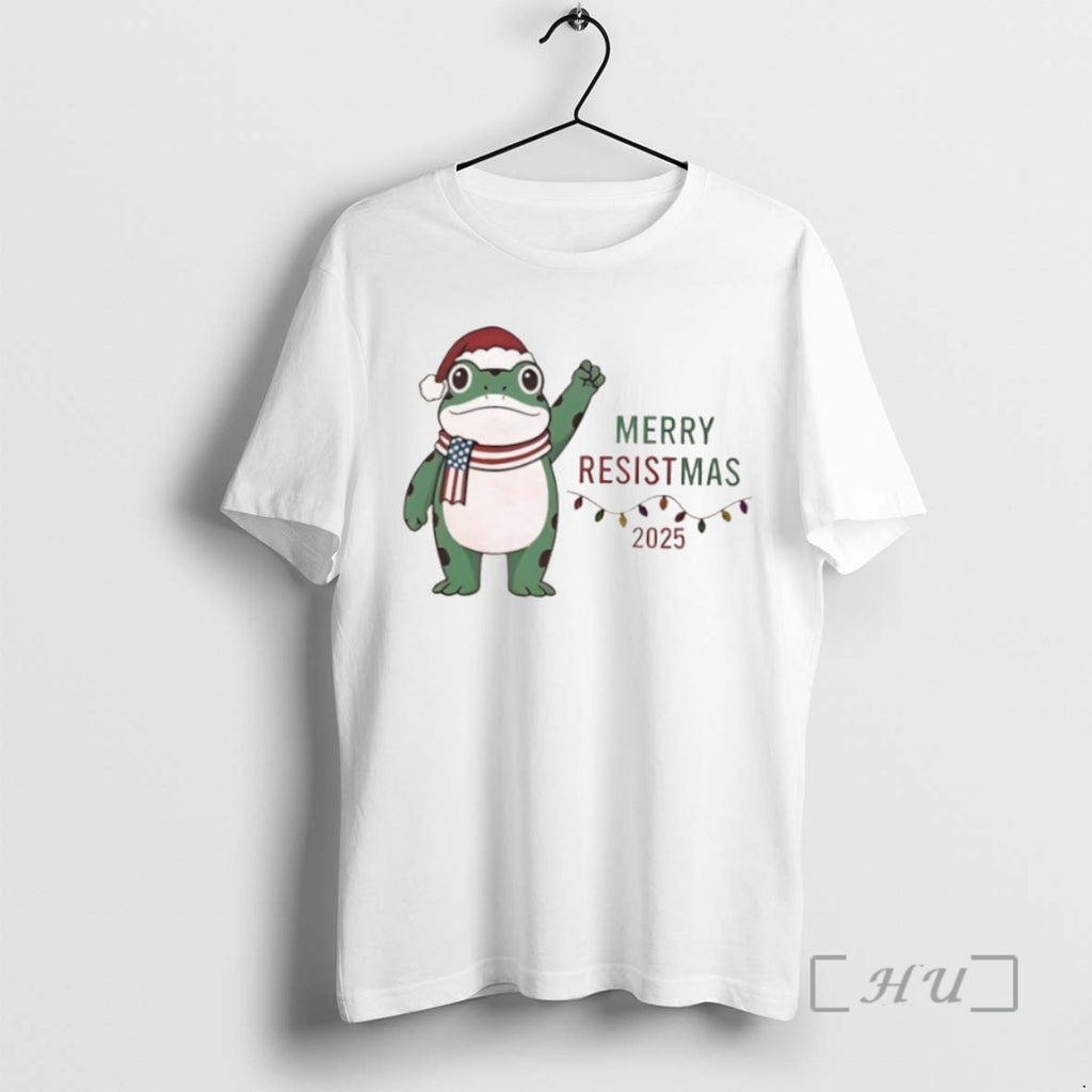 Officials Frog Portland Merry Resistmas Christmas Holiday T Shirt Sweater