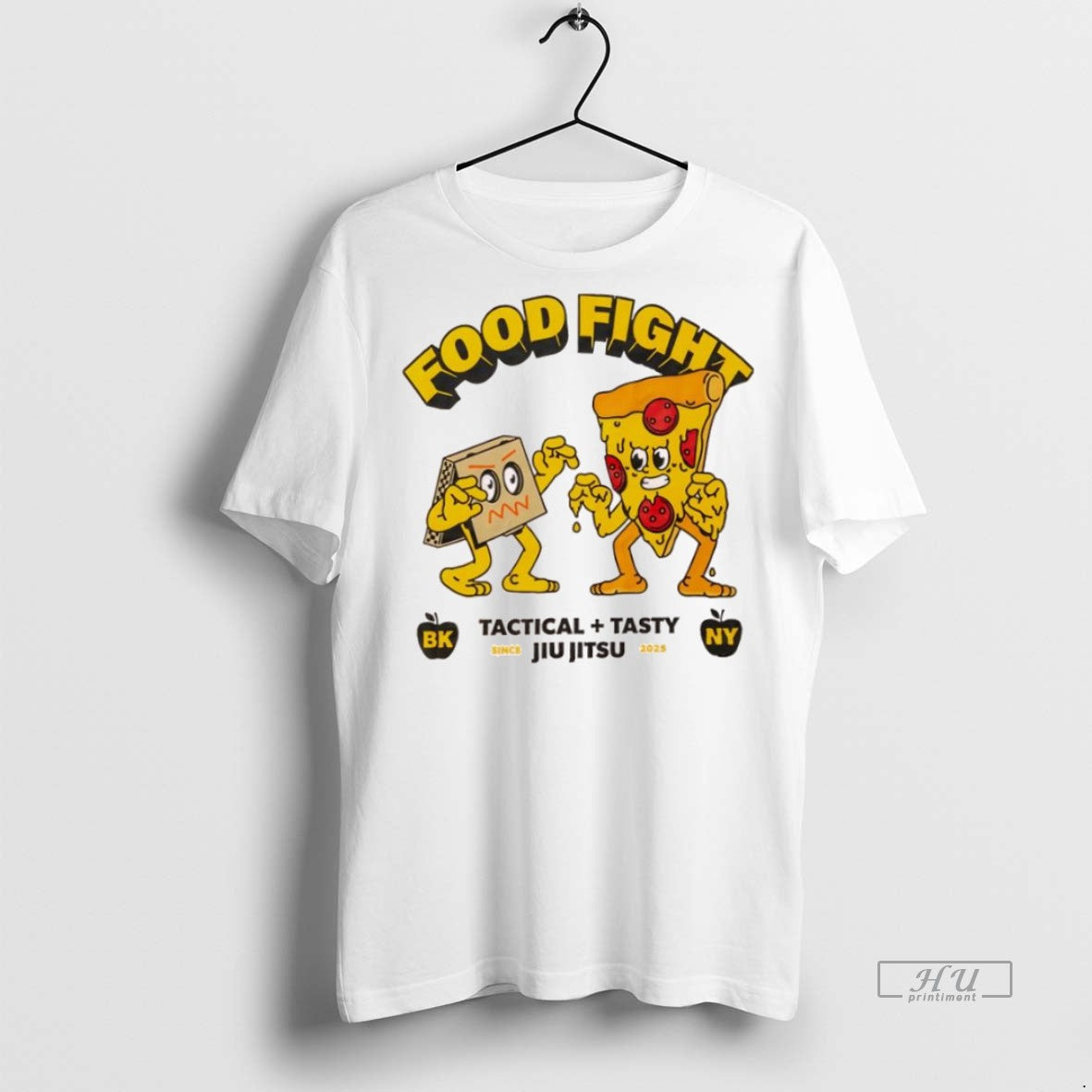 Officials Front Design Pizza Tactical Tasty Jiu Jitsu Bk And Ny Since 2025 Logo Tee