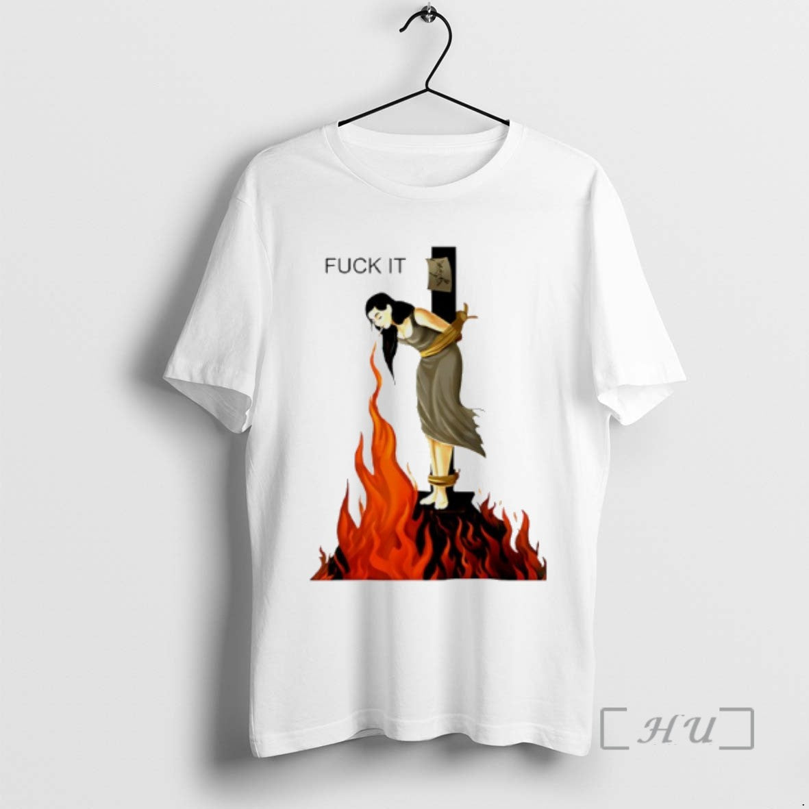 Officials Fuck It Woman Hanging On A Cross Smoking Tee Shirt Sweater