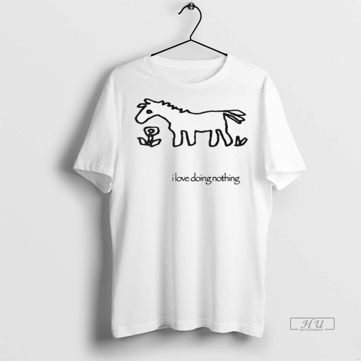 Officials Funny Horse Art I Love Doing Nothing Meme Premium Tee Shirt Sweater