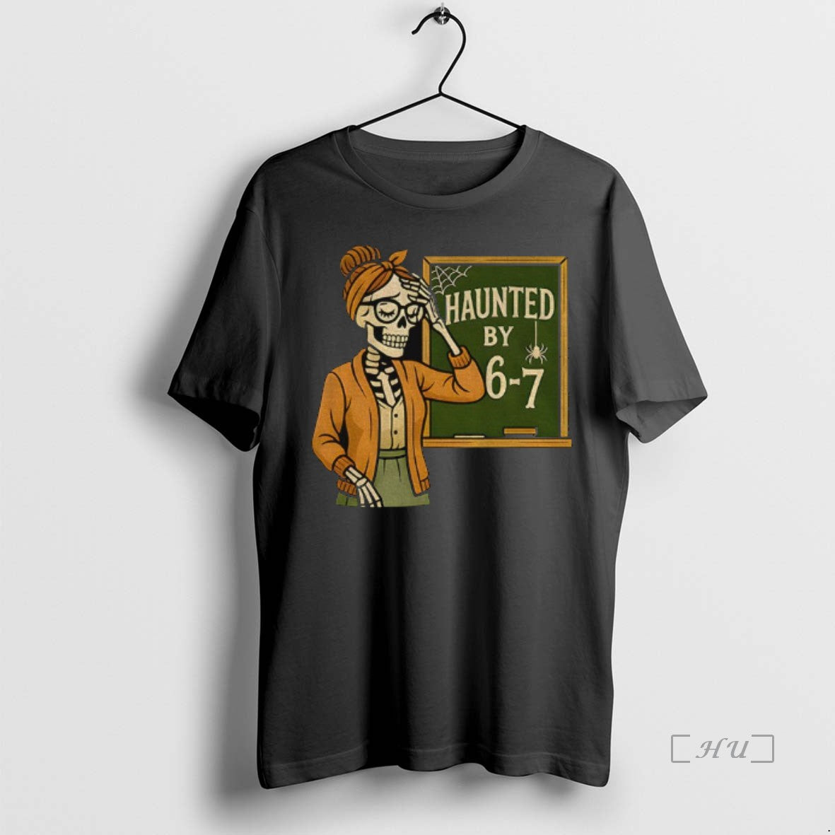 Officials Funny Teacher Skeleton Six Seven Haunted By 67 Halloween T Shirt Sweater