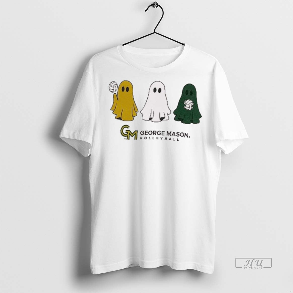 Officials George Mason Athletics Ghost Volleyball Mascot Halloween 2025 Tee Shirt Sweater