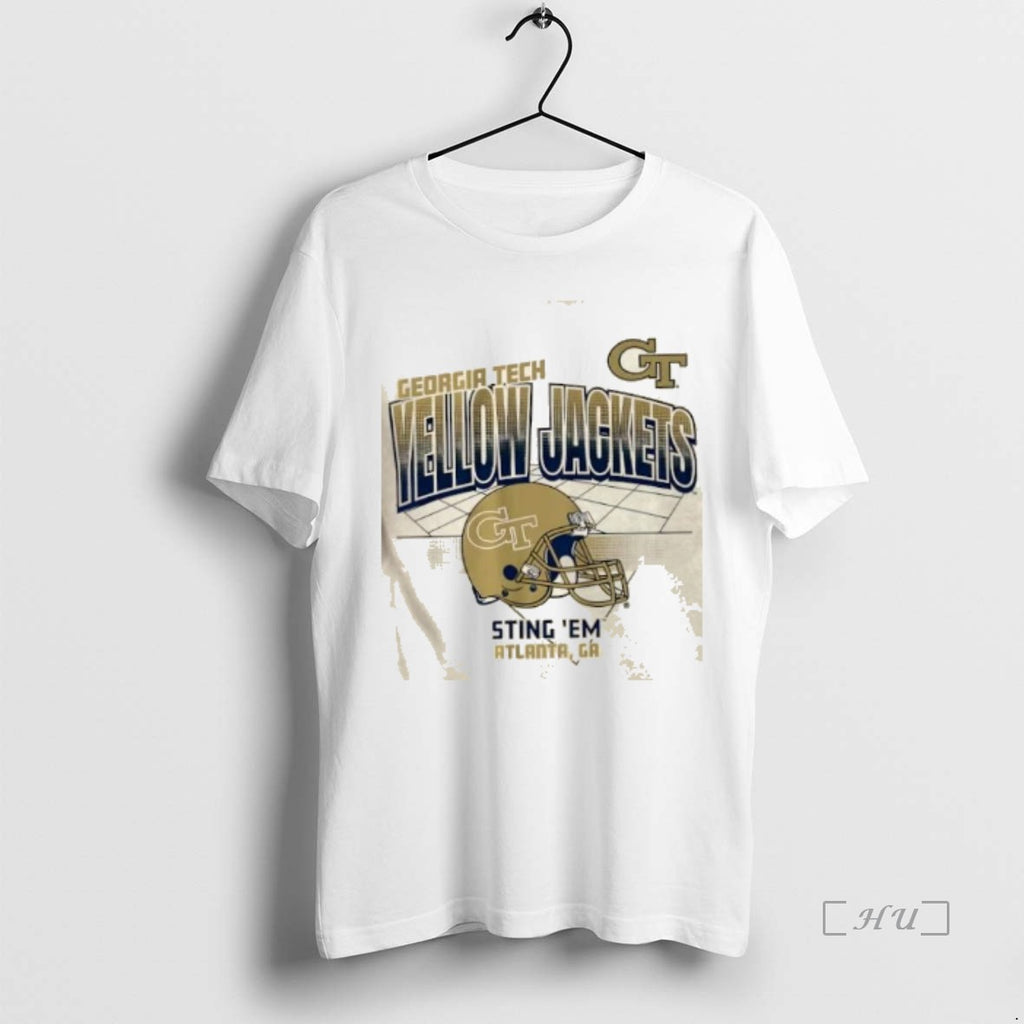 Officials Georgia Tech Football Helmet Grid T Shirt Sweater