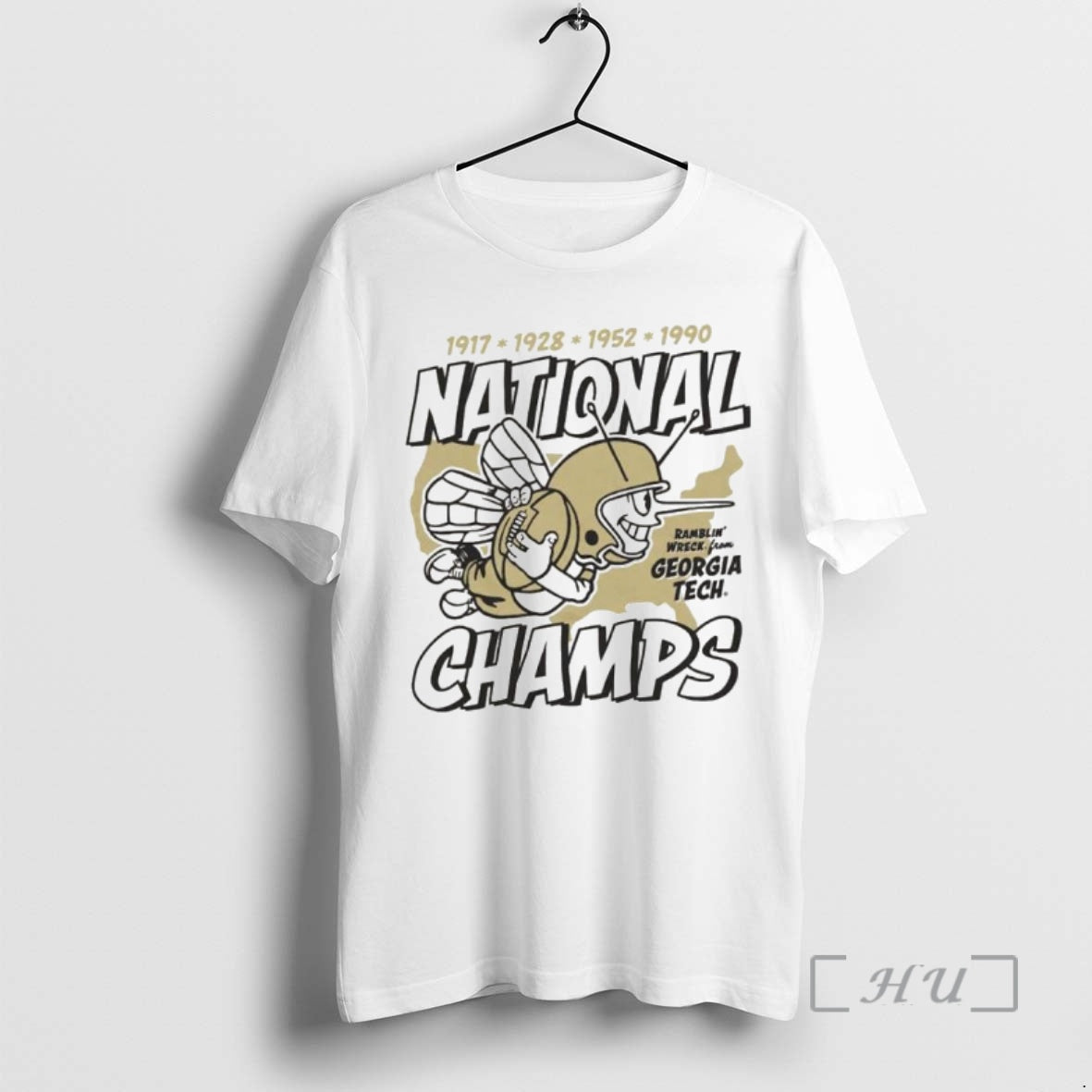 Officials Georgia Tech Yellow Jackets Football Four Time National Champs Ornaments Premium T Shirt Sweater