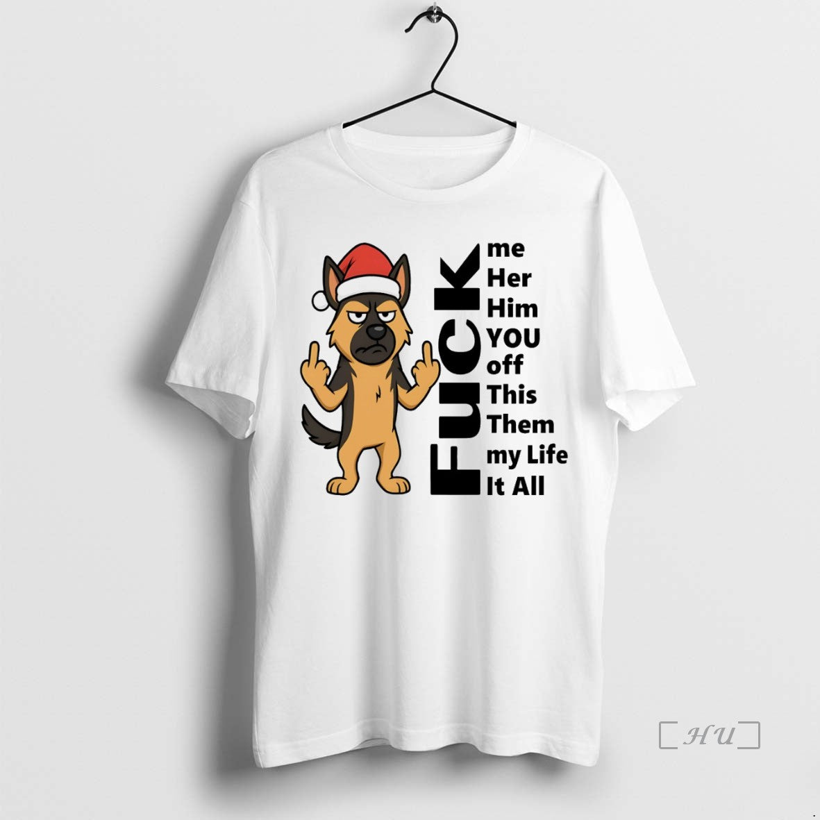 Officials German Shepherd Fuck It All Christmas White