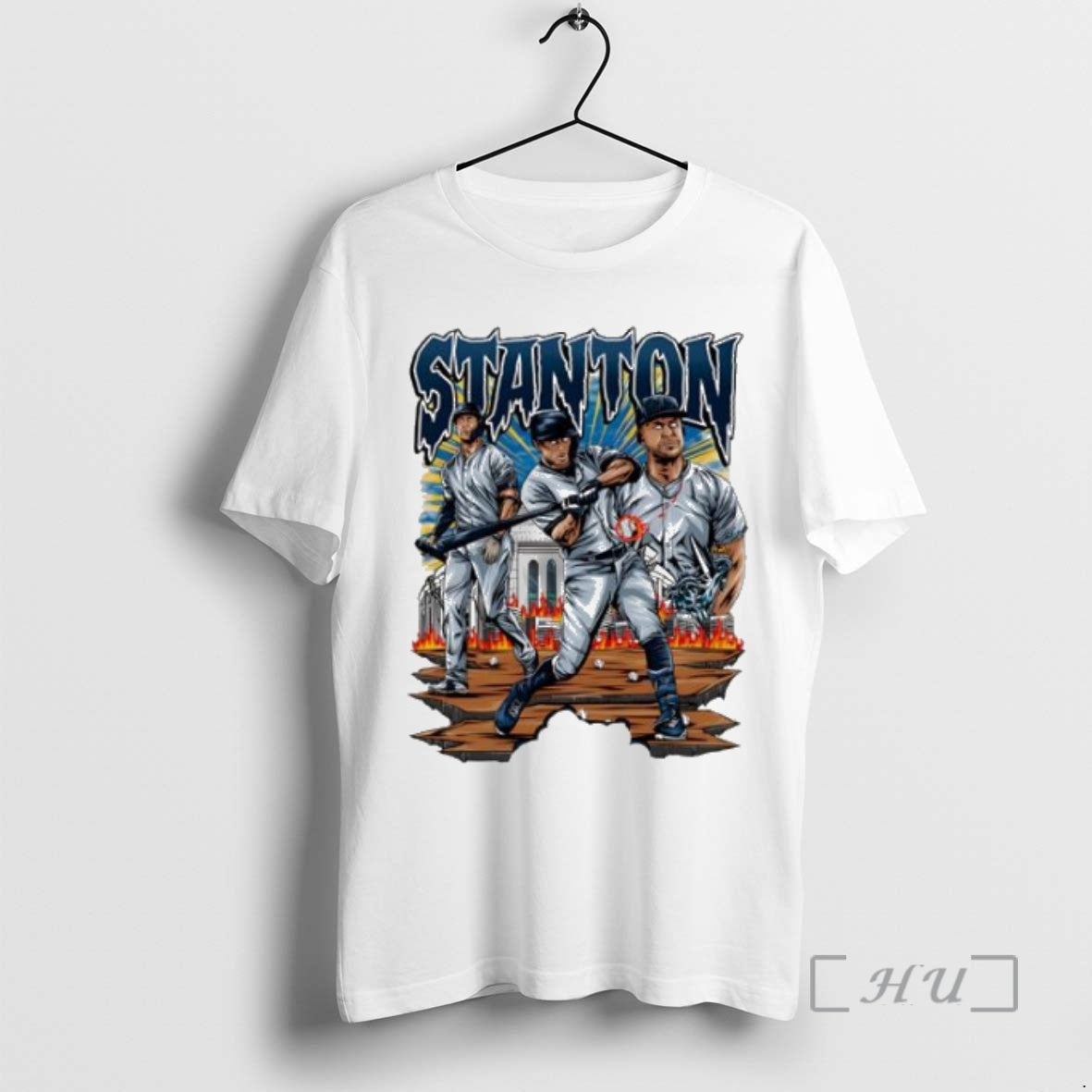 Officials Giancarlo Stanton Yankees Player Burning Graphic