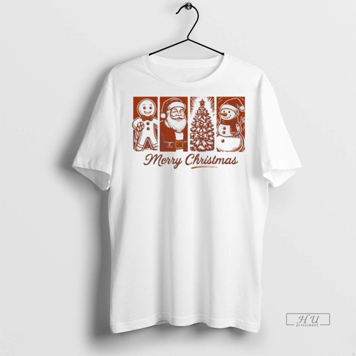 Officials Gingerbread Santa Tree Snowman Merry Christmas Tee Shirt Sweater