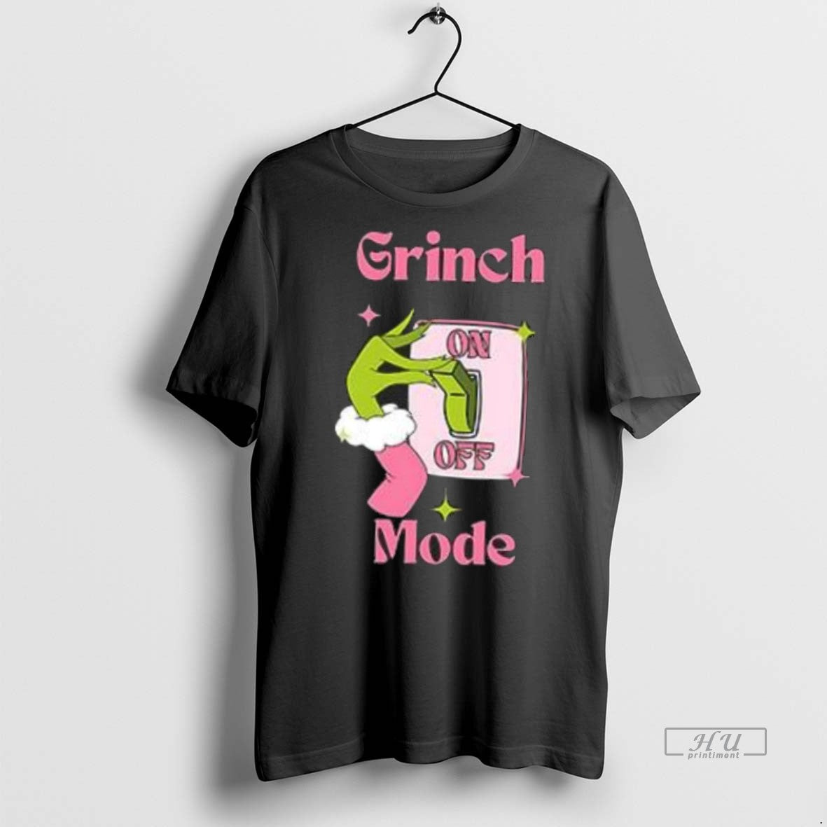 Officials Girl Pink Grinch Mode On Off Merry Christmas Premium Tee Shirt Sweater