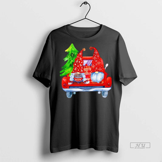 Officials Gnomes Truck On Their Way Home For Christmas Graphic Tee Shirt Sweater