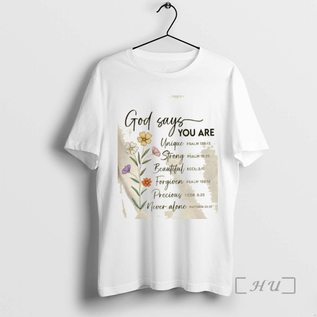 Officials God Says You Are Christian Faith Inspirational Tee Shirt Sweater