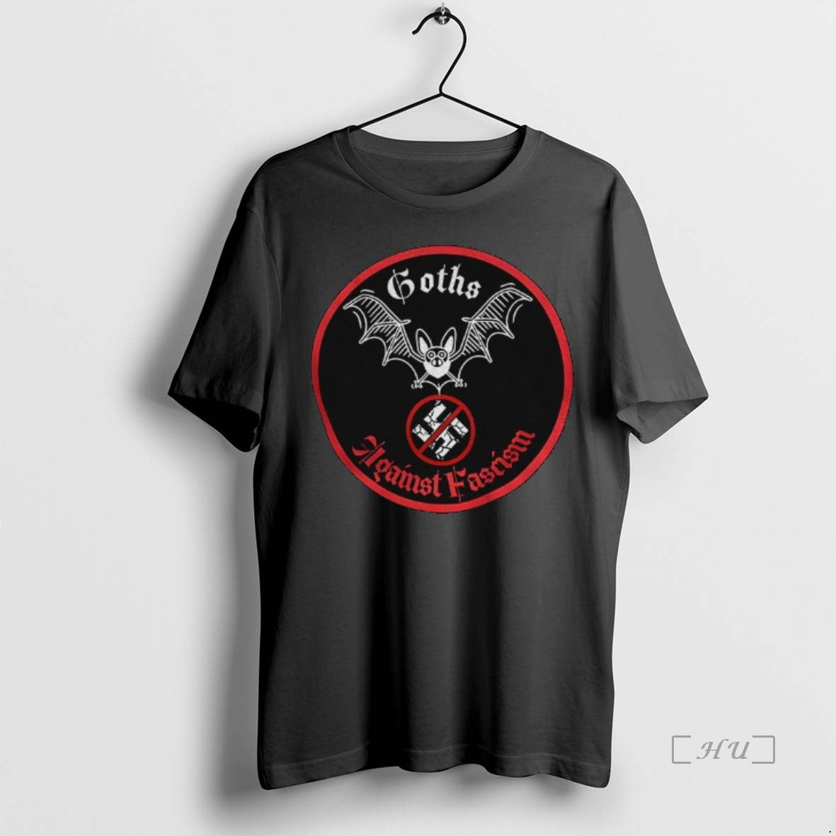 Officials Goths Against Fascism Bat Nazi Logo T Shirt Sweater
