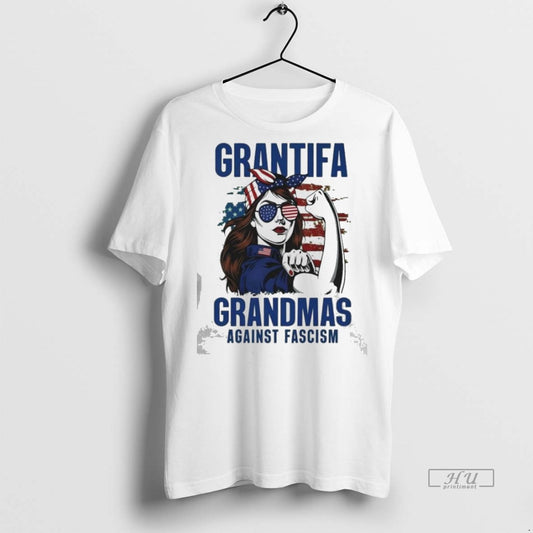 Officials Grantifa Grandmas Against Fascism Flag American Woman Premium Tee Shirt Sweater