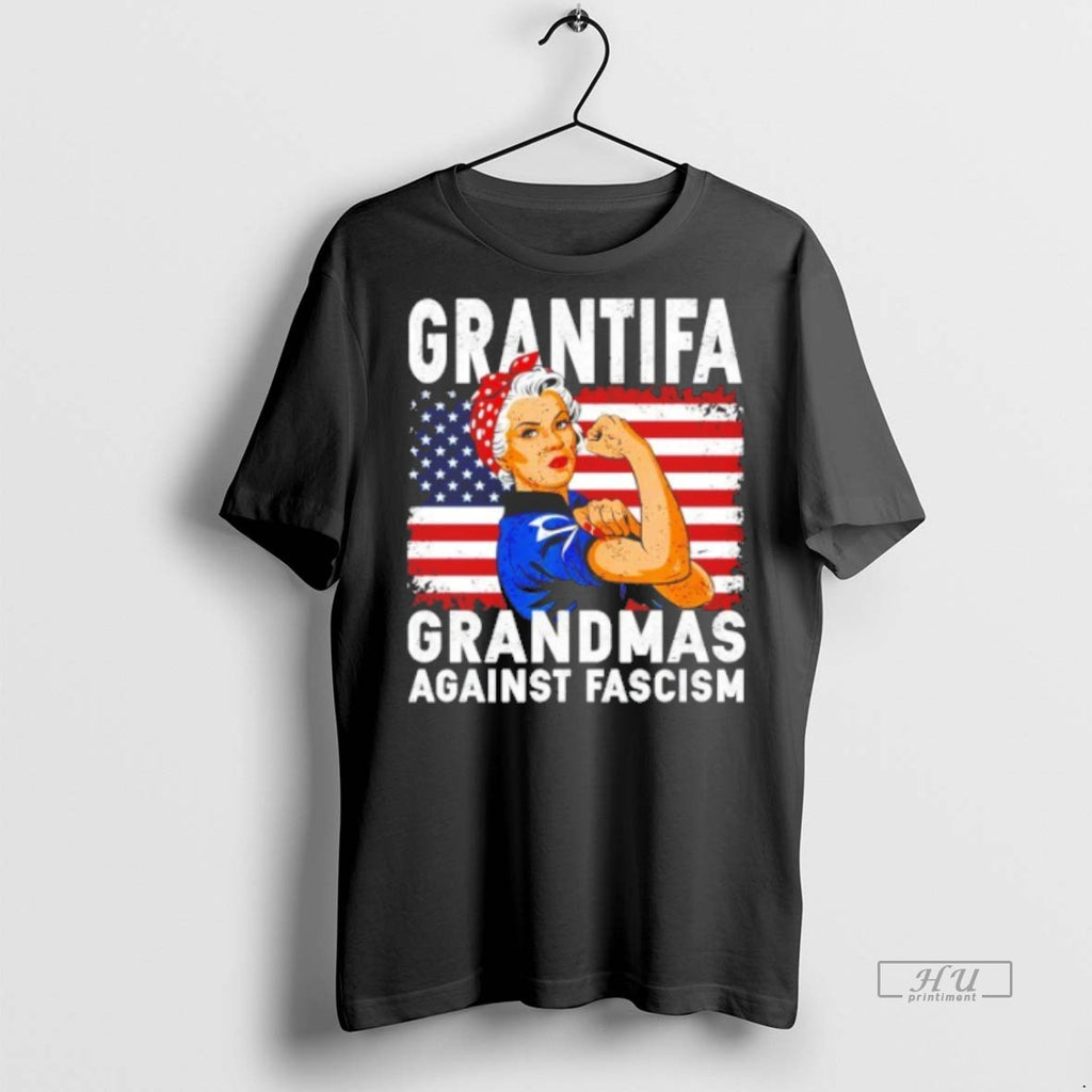 Officials Grantifa Grandmas Against Fascism Flag Graphic Tee Shirt Sweater