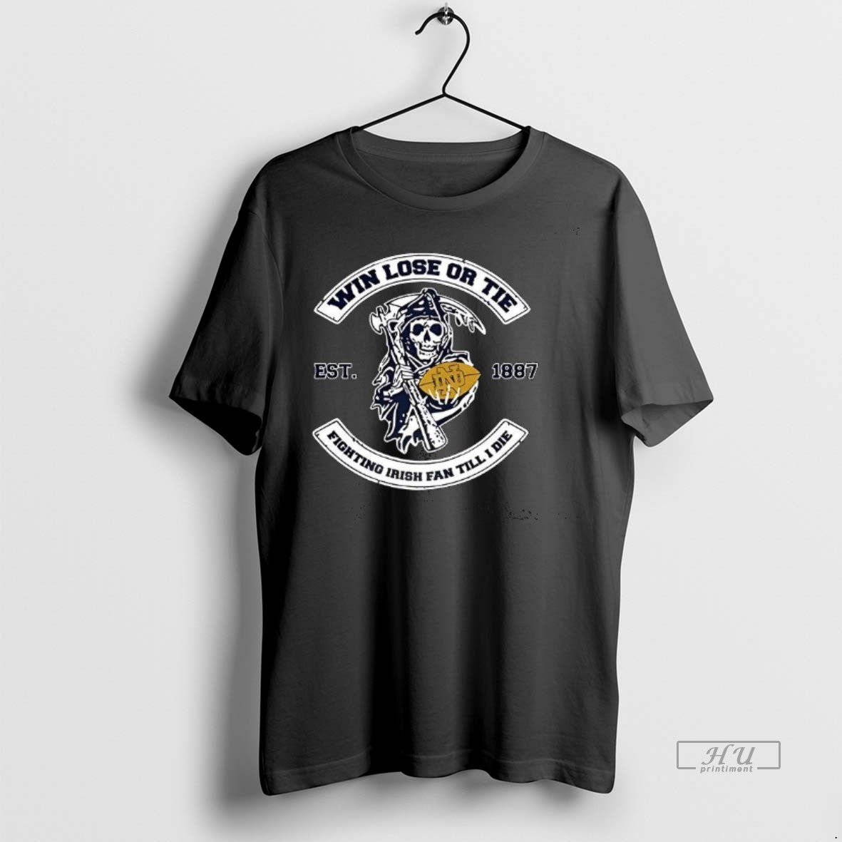 Officials Grim Reaper Death Win Lose Or Tie Notre Dame Fighting Irish Fan Till