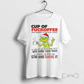 Officials Grinch Christmas Cup Of Fuckoffee One Splash Of No One Cares Premium T Shirts