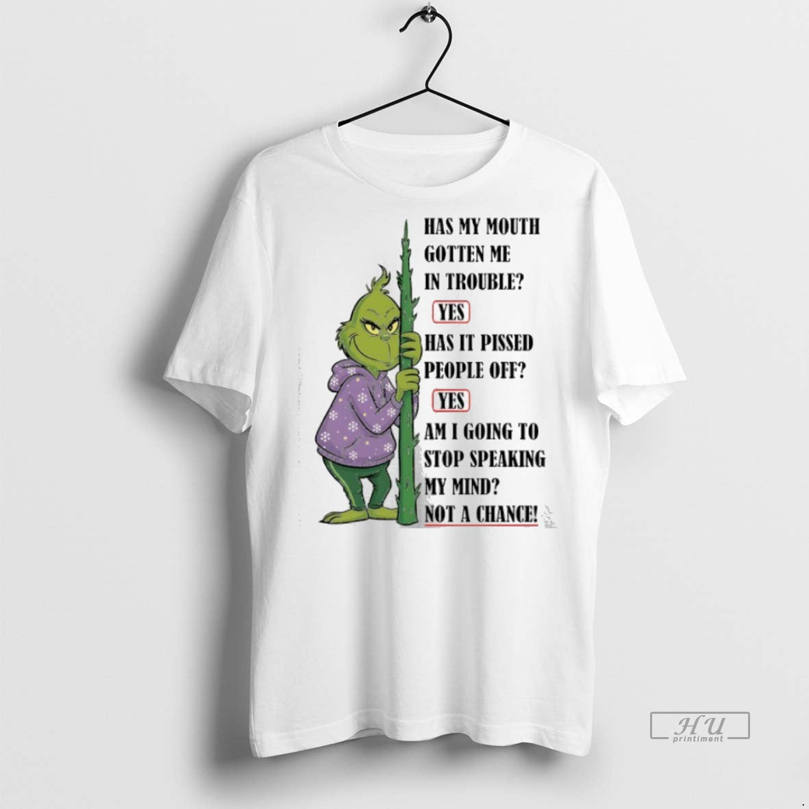 Officials Grinch Christmas My Mouth Gotten Me In Trouble Premium Tee Shirt Sweater