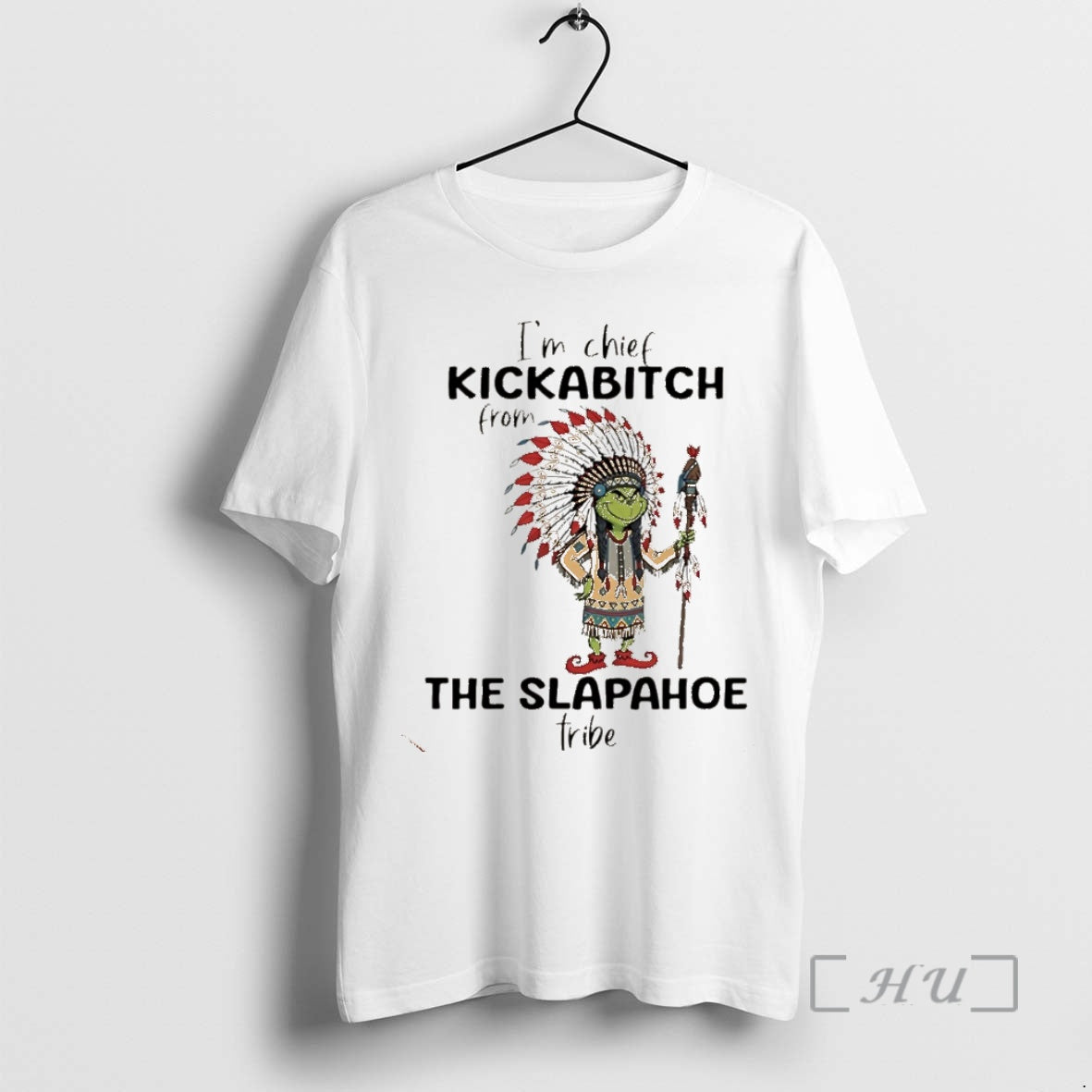 Officials Grinch Native American Im Chief Kickabitch From The Slapahoe Tribe Christmas Premium T Shirts