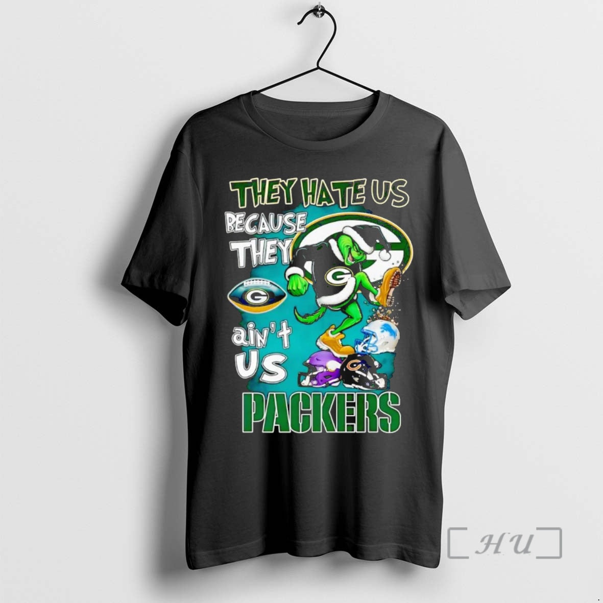 Officials Grinch Packers They Hate Us Because They Aint Us Christmas Premium T Shirts Sweater