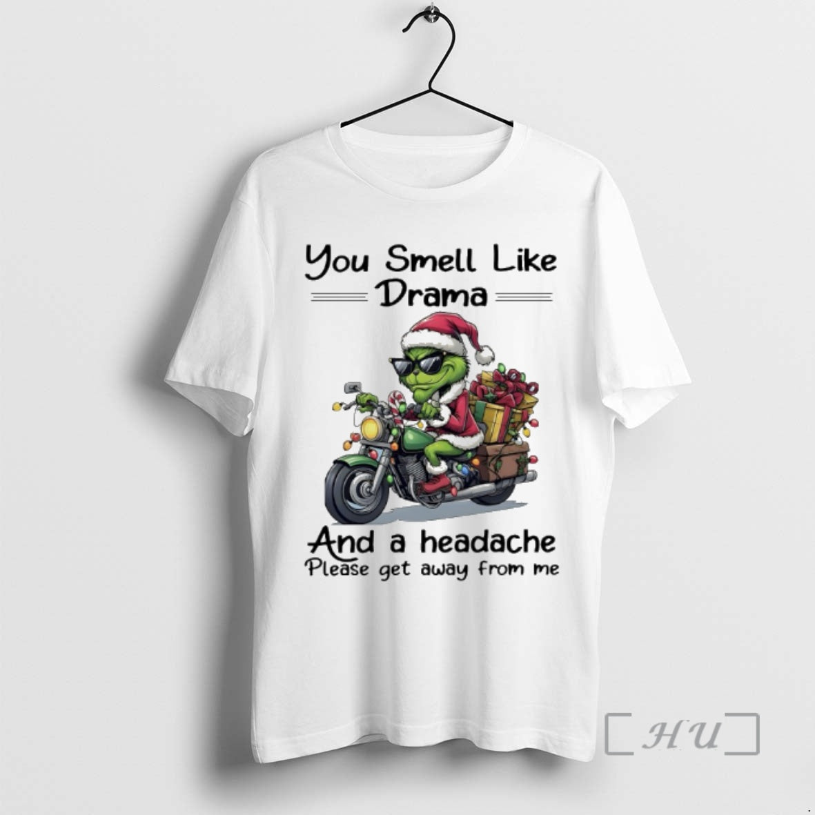 Officials Grinch Santa Christmas You Smell Like Drama And A Headache Please Get Away From