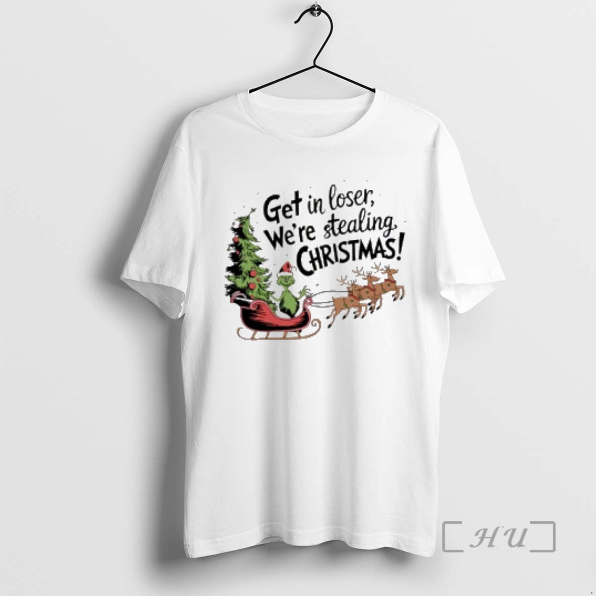 Officials Grinch Santa Get In Loser Were Stealing Christmas Premium T Shirt Sweater
