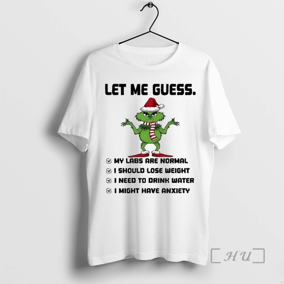 Officials Grinch Santa Hat Let Me Guess My Labs Are Normal I Should Lose Weight