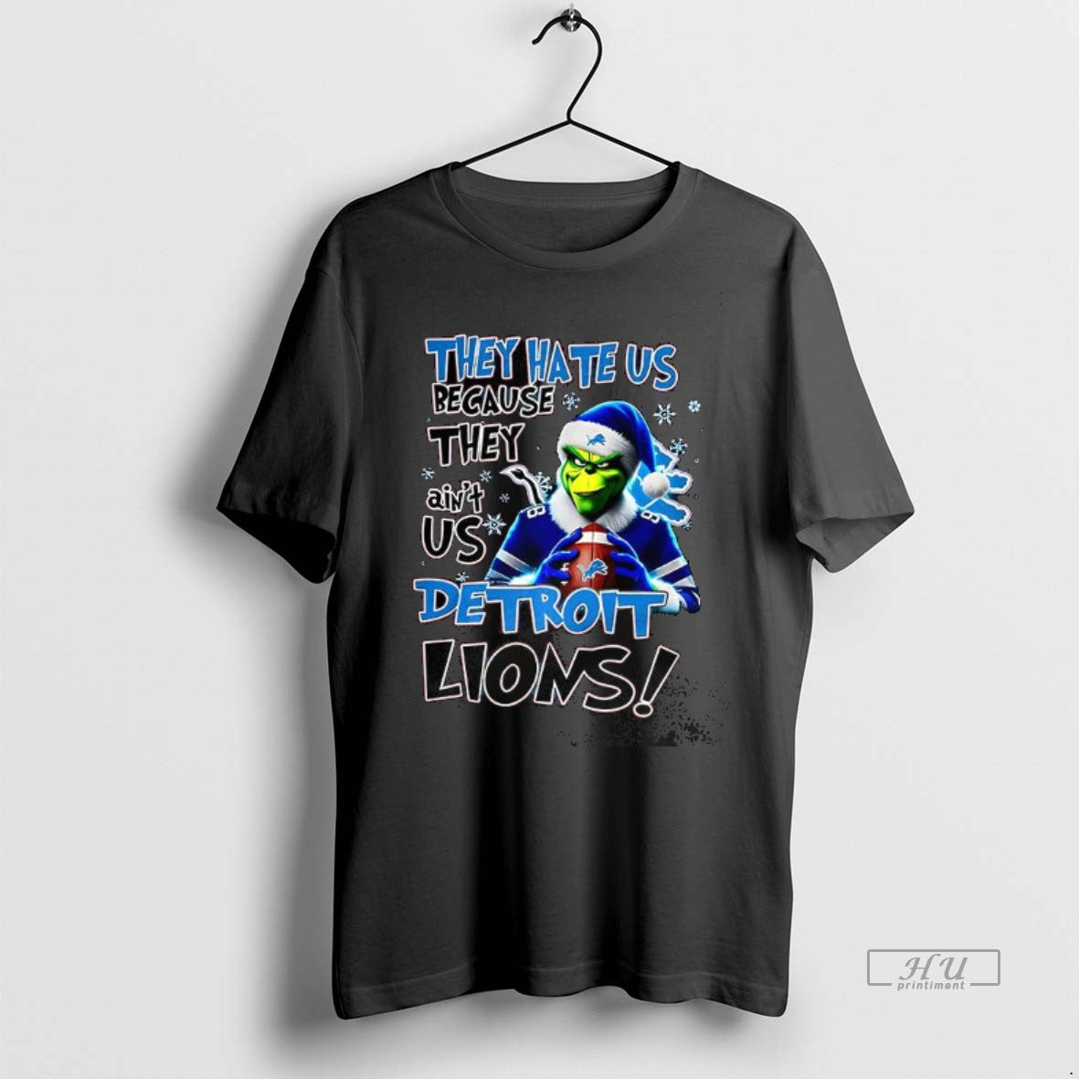 Officials Grinch They Hate Us Because They Aint Us Detroit Lions Christmas Tee Shirt Sweater
