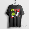 Officials Grinch And Santa Hands Six Seven Christmas Premium T Shirt Sweater