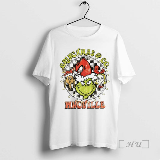 Officials Grinchmas And Co Whoville Merry Christmas 2025 Vintage Tee Shirt Sweater