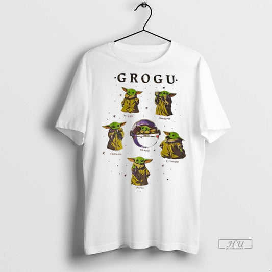 Officials Grogu Moods Graphic Happy Hungry Curious Sleepy Grumpy Force Premium Tee Shirt Sweater