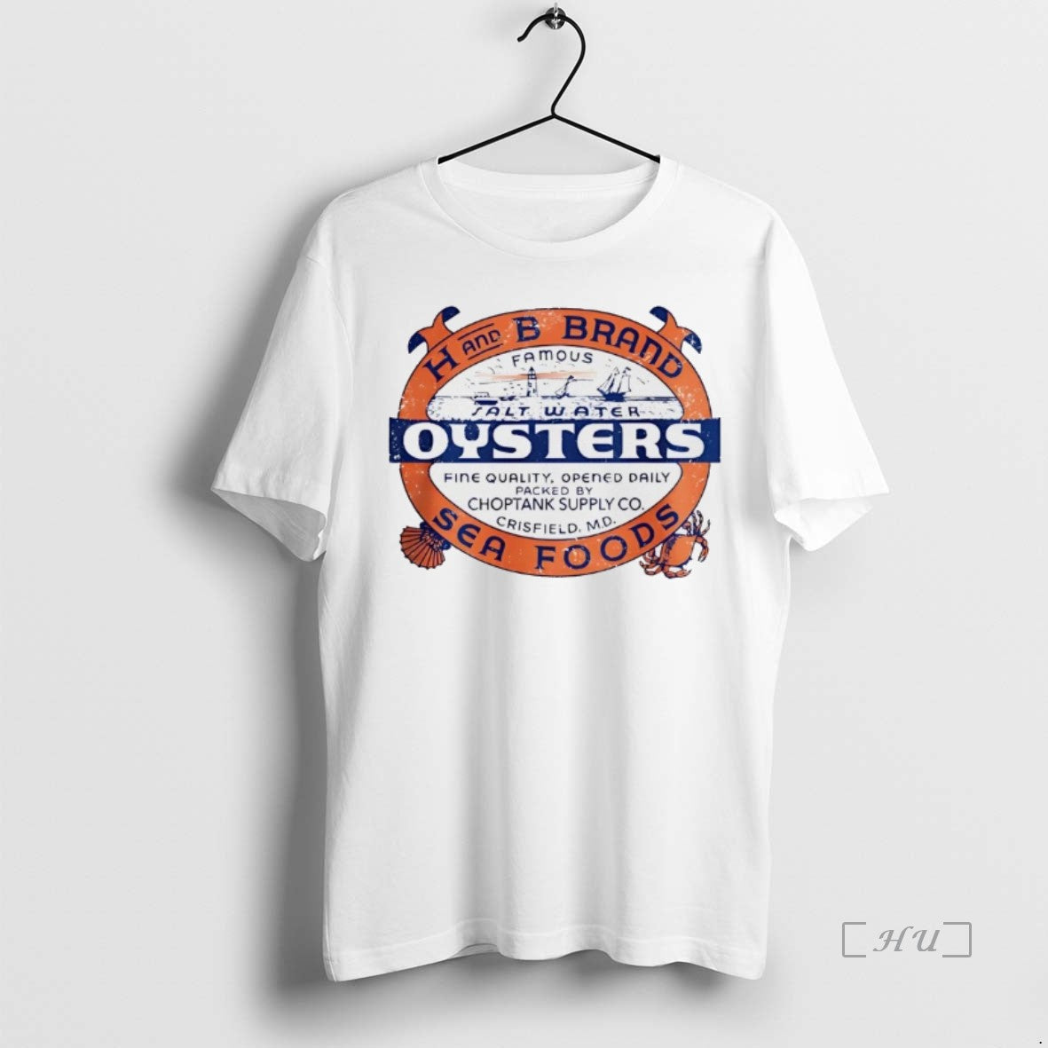Officials H And B Brand Oysters Maryland Seafood Capital T Shirt Sweater