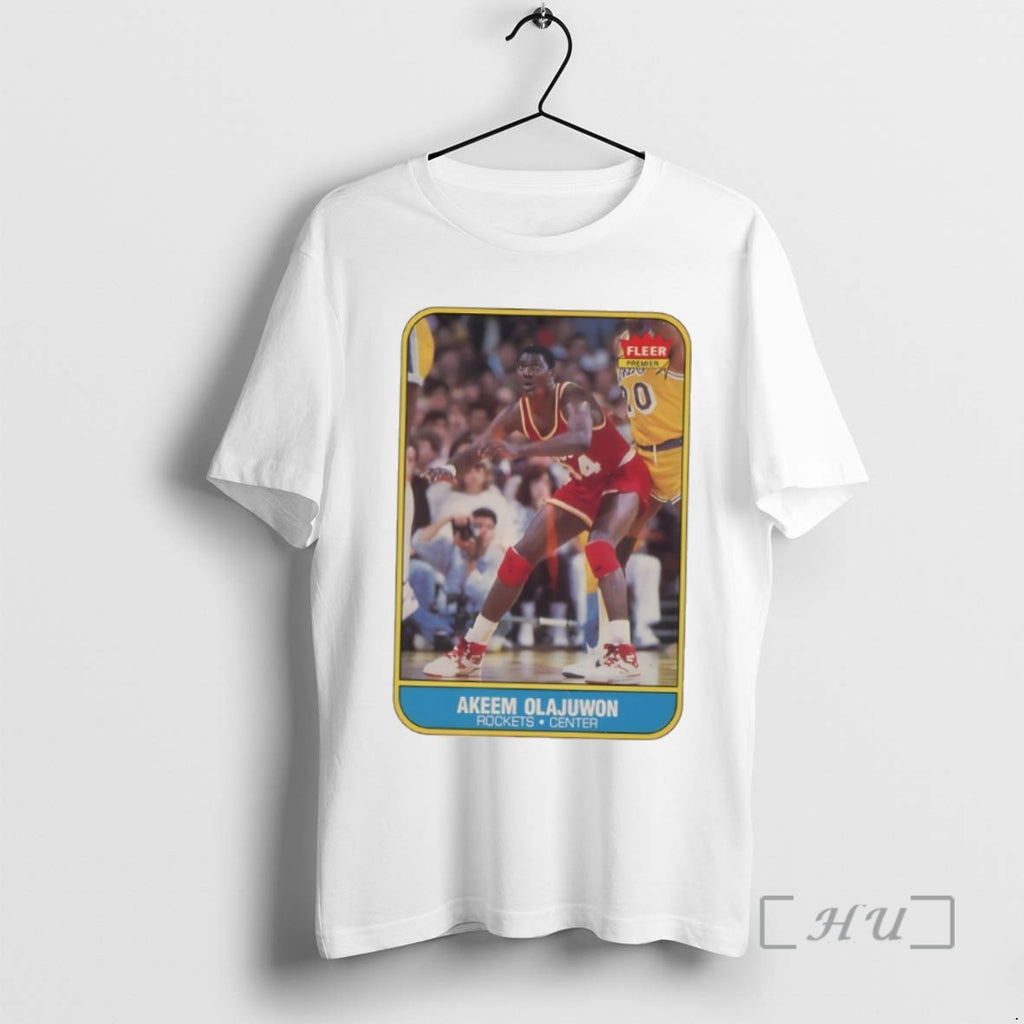 Officials Hakeem Olajuwon Houston Rockets Basketball Vintage Tee Shirt Sweater