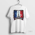 Officials Haunted France Flag Sticker Spooky Tricolor French Decal Premium Tee Shirt Sweater