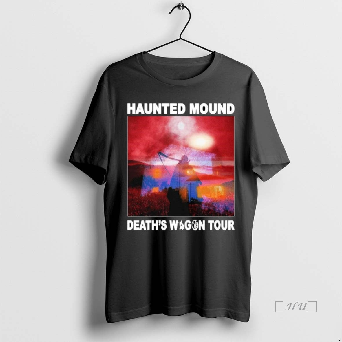 Officials Haunted Mound Deaths Wagon Reaper Long Sleve Premium T Shirt Sweater