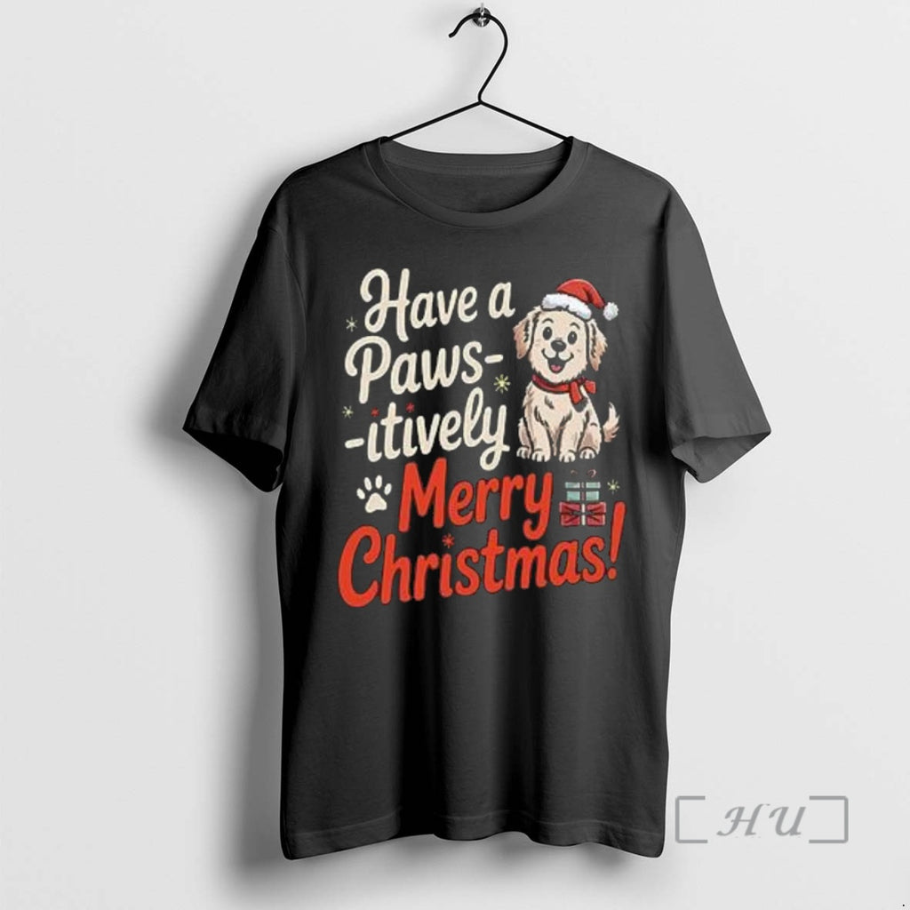 Officials Have A Pawsitively Merry Christmas Puppy Dog Lover Holiday T Shirt Sweater