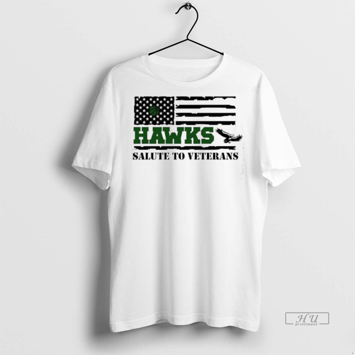 Officials Hawks Salute To Veterans American Flag Retro Premium Tee Shirt Sweater