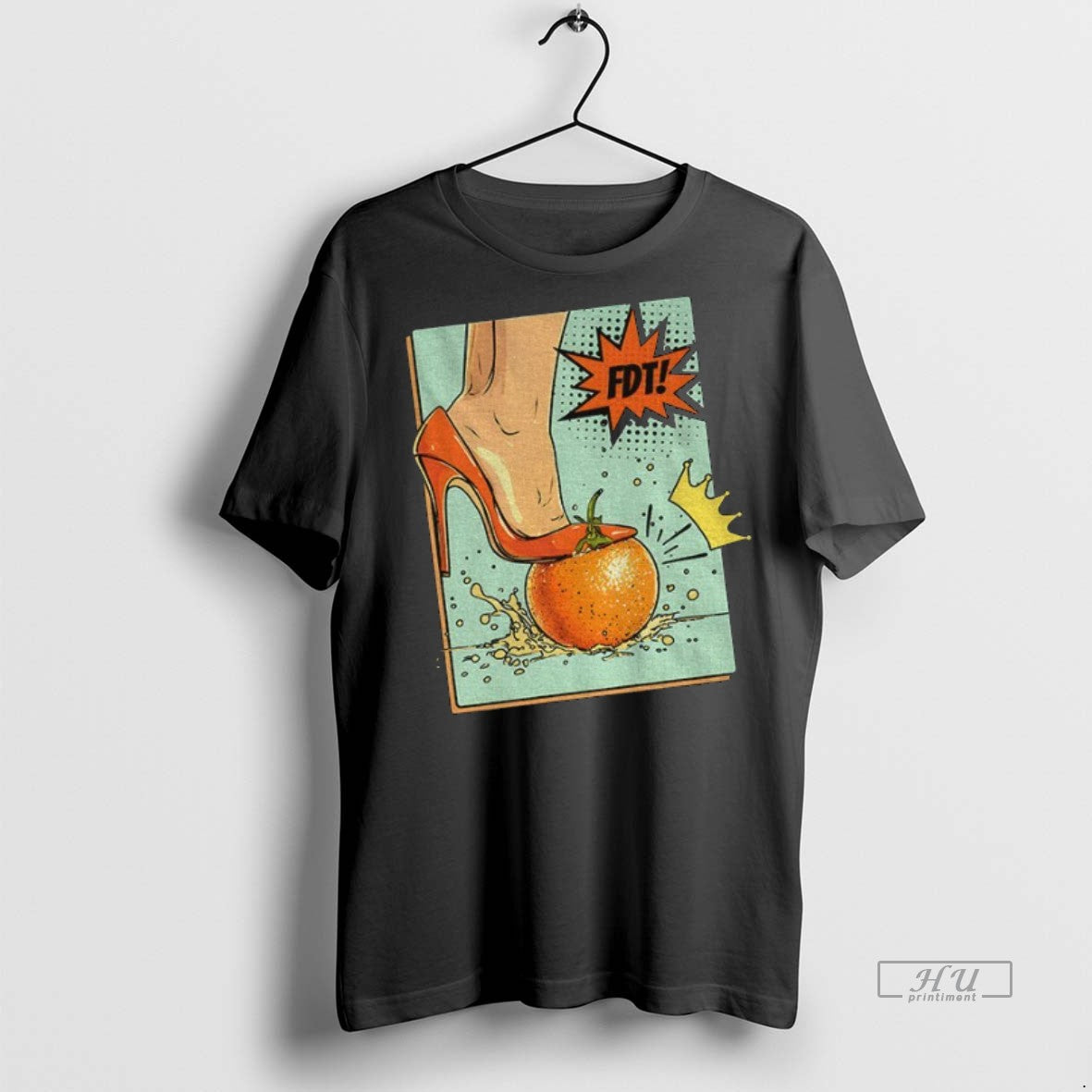 Officials High Heel Over Orange Crown No Kings Day Fdt Anti Trump Tee Shirt Sweater