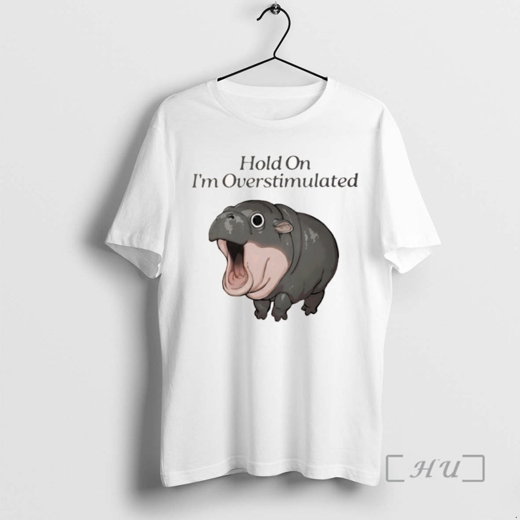 Officials Hippo Hold On Im Overstimulated Tee Shirt Sweater