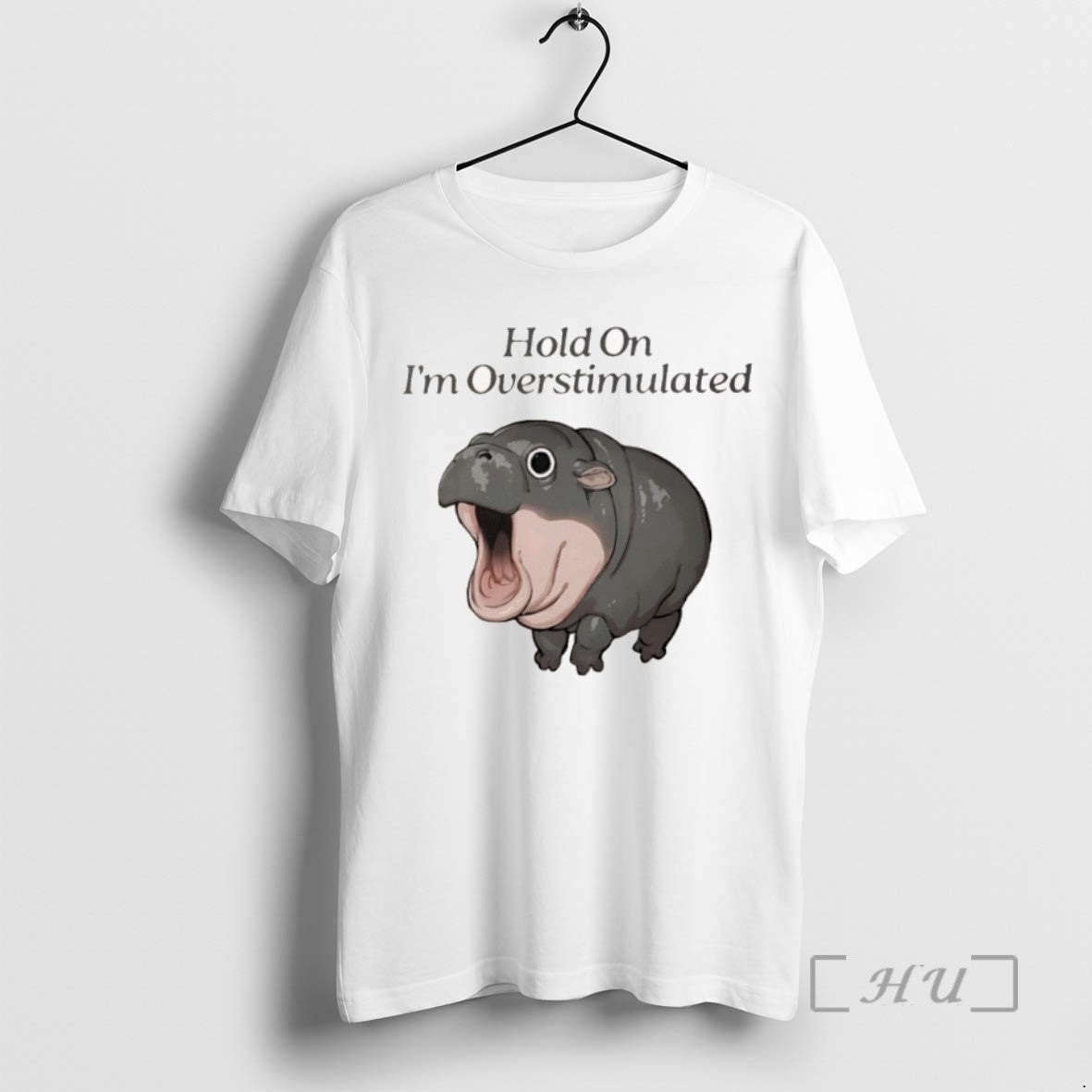Officials Hippo Hold On Im Overstimulated Tee Shirt Sweater
