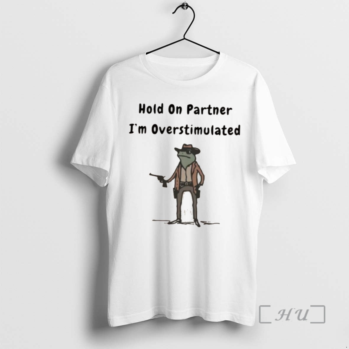 Officials Hold On Partner Im Overstimulated Frog T Shirt Sweater