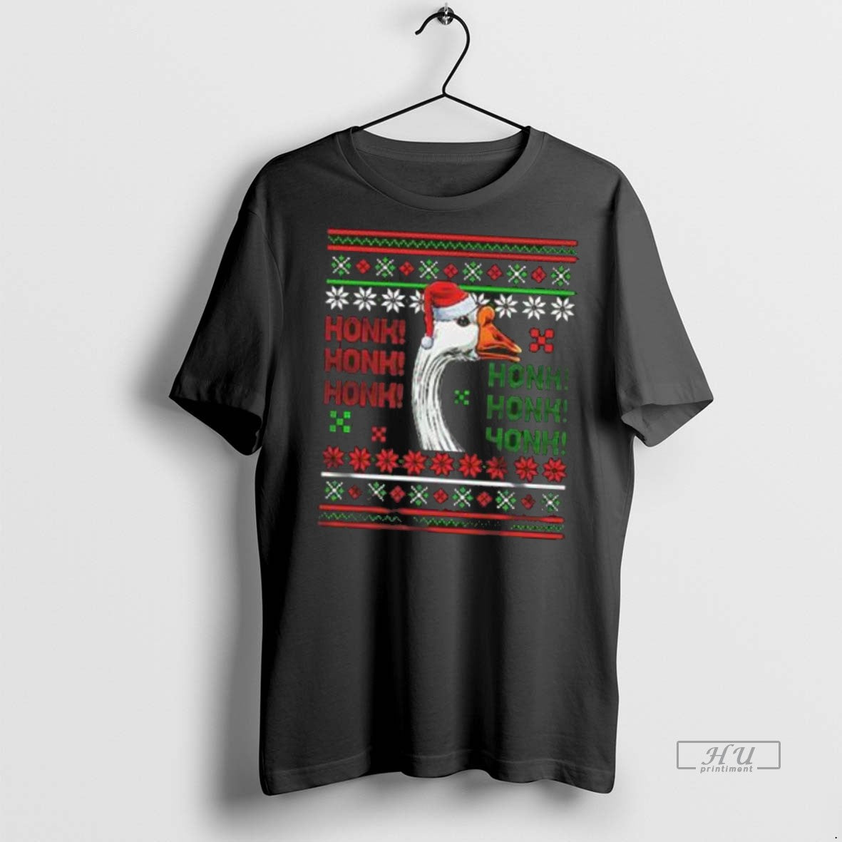 Officials Honk Honk Honk Humorous Christmas Santa Goose Lover Premium Tee Shirt Sweater