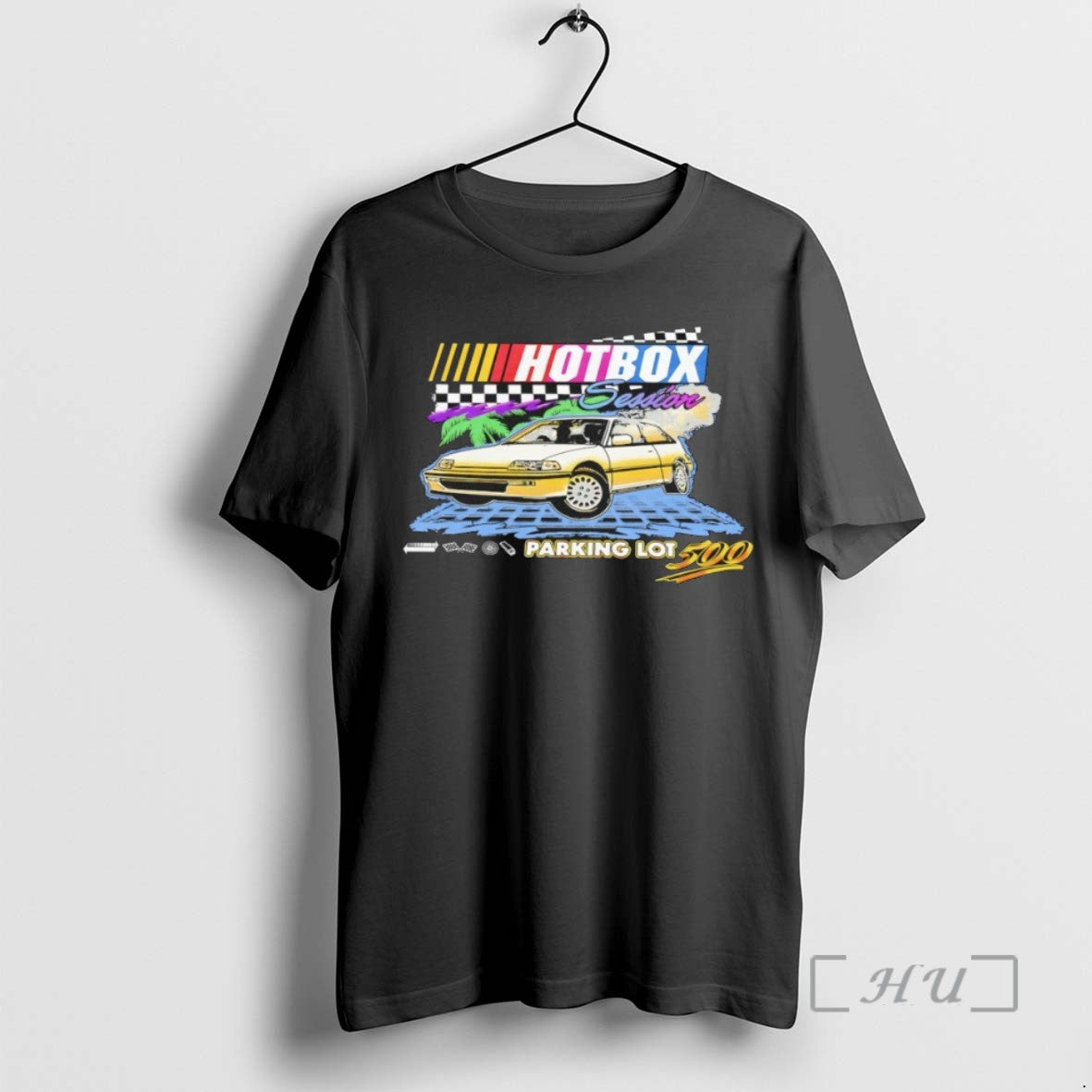Officials Hotbox Session Parking Lot 500 Nascar Parody Logo T Shirt Sweater