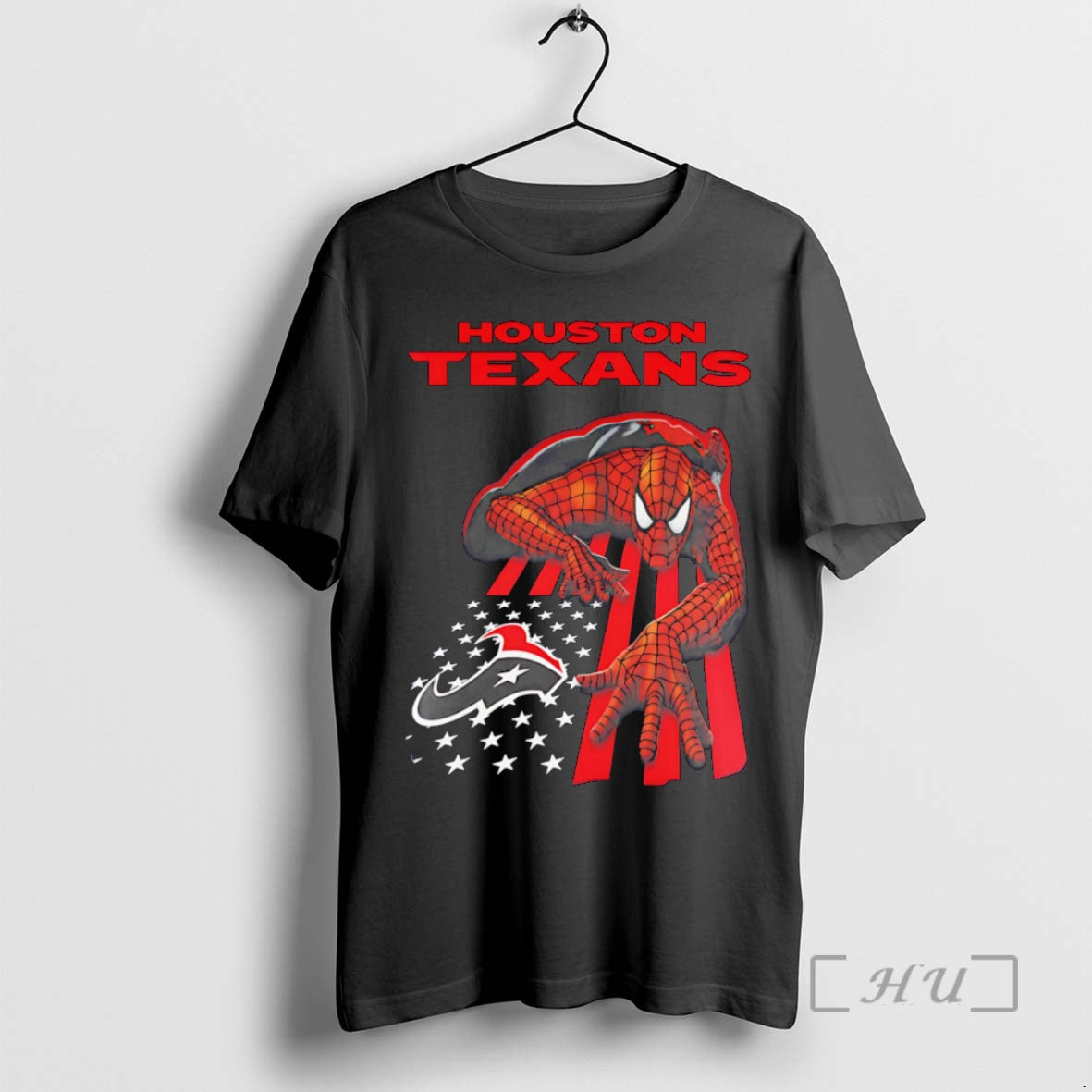 Officials Houston Texans Spiderman America Flag Premium T Shirt Sweater