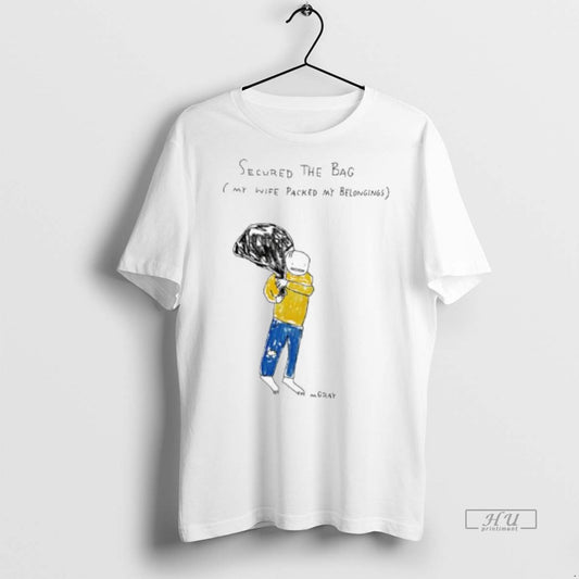 Officials Humorous Secured The Bag My Wife Packed My Belongings Premium Tee Shirt Sweater
