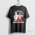 Officials I Love Gay Halloween Michael Myers And Freddy Krueger Premium T Shirt Sweater